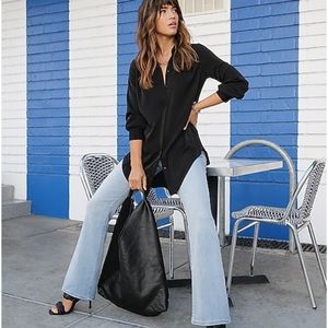 High Waist Light Wash Supersoft Flare Jean Express